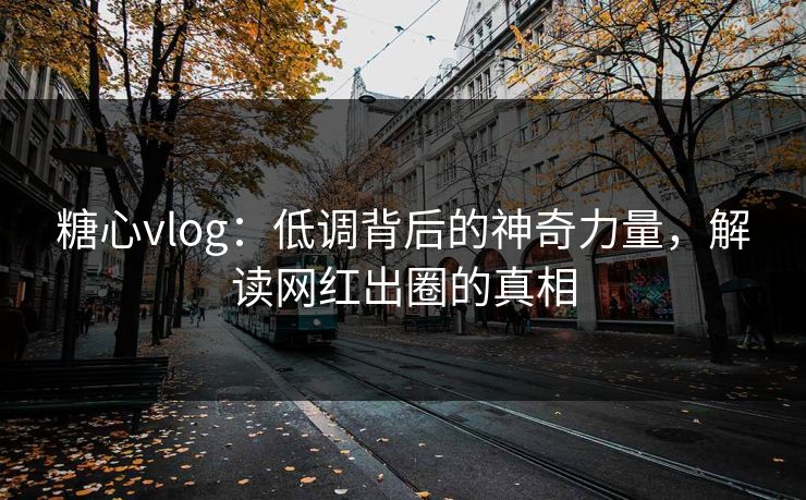 糖心vlog:低调背后的神奇力量,解读网红出圈的真相 糖心vlog:低调背后的神奇力量,解读网红出圈的真相